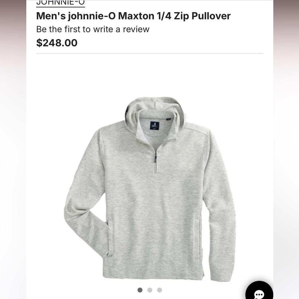 Johnnie-O Mens Maxton 1/4 Zip Hooded Sweatshirt Scottsdale National Golf… - Picture 14 of 14